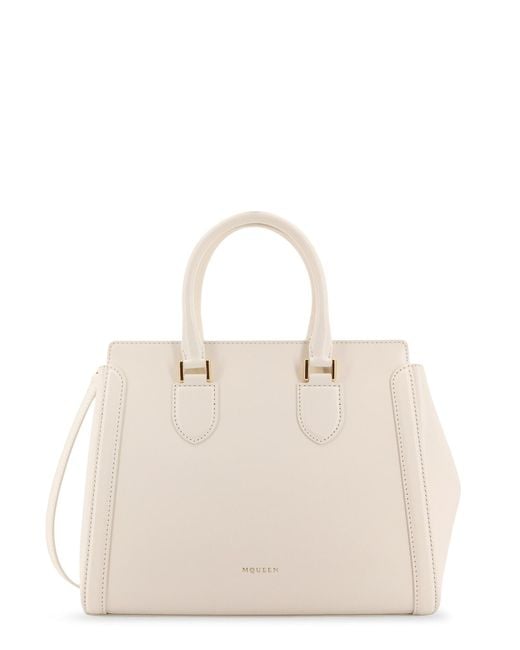 Alexander McQueen Natural Birdee Large Leather Shoulder Bag