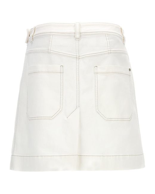 Brunello Cucinelli White 'Monile' Skirt