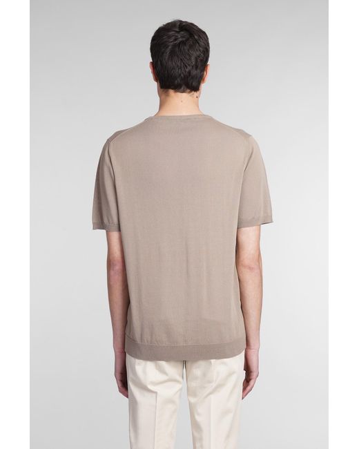 Roberto Collina Natural Knitwear In Taupe Cotton for men