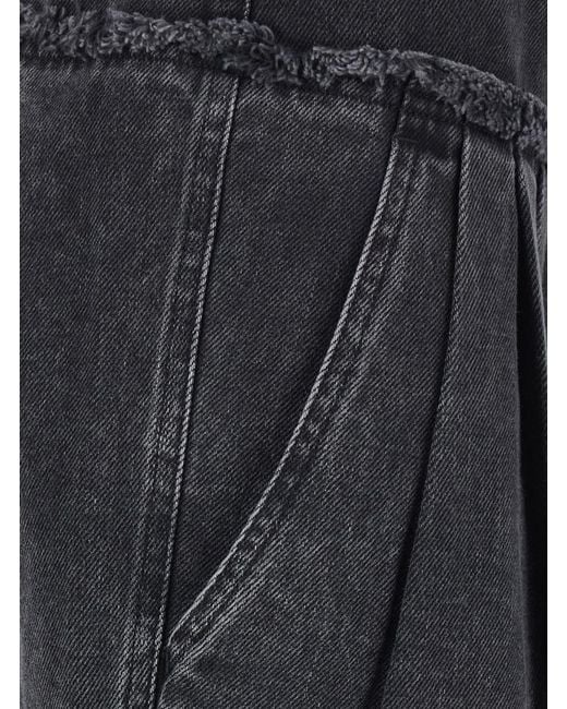 Isabel Marant Blue Pants Iniza-Ga Tech Fabric Trousers