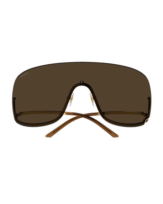 Gucci Brown Oversized Frame Sunglasses