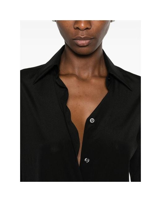 Mazzarelli Black Shirt Silk
