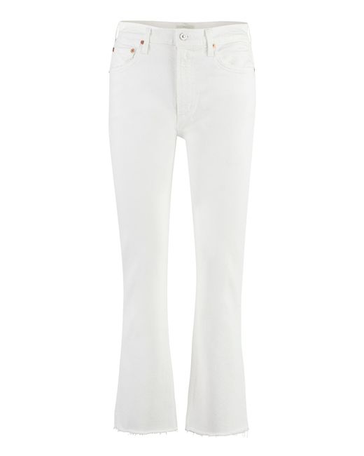 Citizens of Humanity White Cropped Jeans