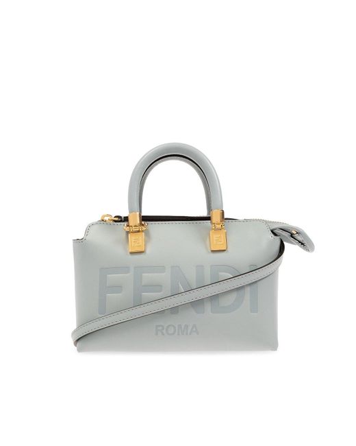 Fendi Blue Small By The Way Leather Tote Bag