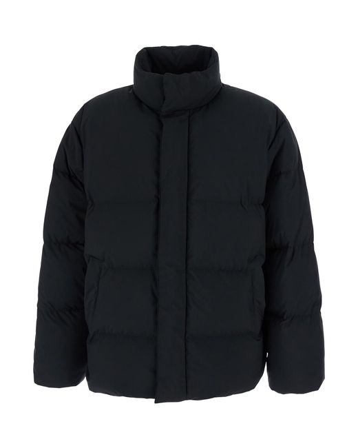 Saint Laurent Black Down Jacket Recycled Polyester Padded for men