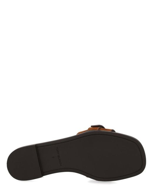 Tory Burch Brown Romy Sandal Leather