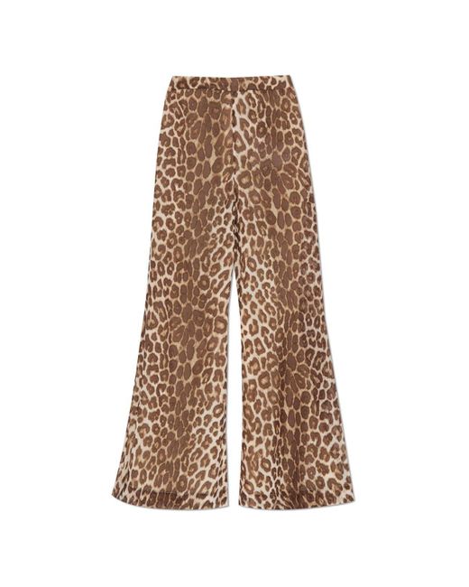 Zimmermann Natural Animal Print Pants