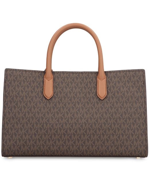 MICHAEL Michael Kors Brown Handbag Scarlett Printed Canvas-Acorn Pvc Handbags