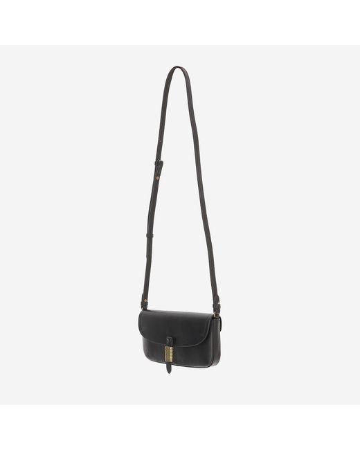 Pinko Black Saddle Leather Shoulder Bag