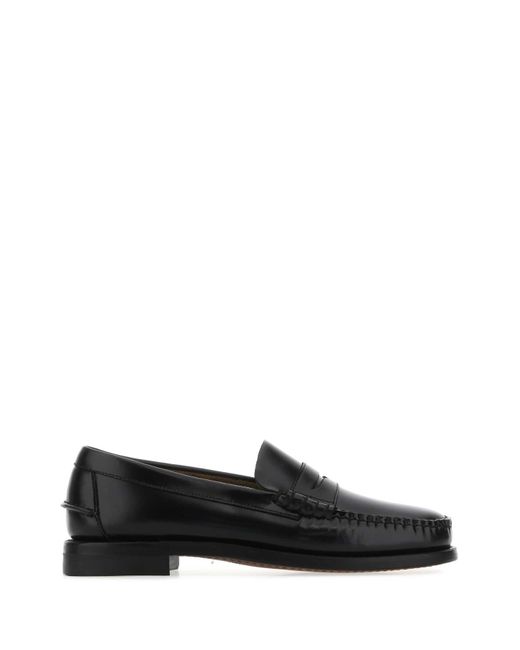 Sebago Black Leather Classic Dan Loafers for men