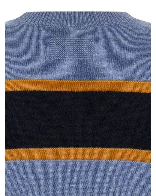 Guest In Residence Blue Stripe Crew Sweater