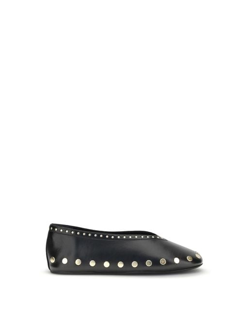 Ganni White Jenny Ballerinas