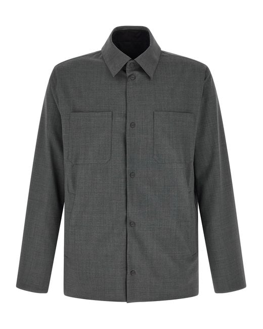 Herno Gray Reversible Overshirt for men