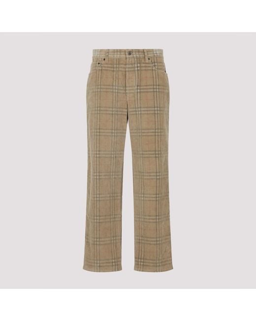 Burberry Natural Straight Trousers for men