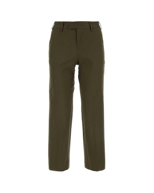 PT01 Green Army Stretch Cotton Pant
