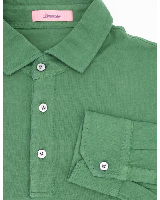 Drumohr Green Polo for men