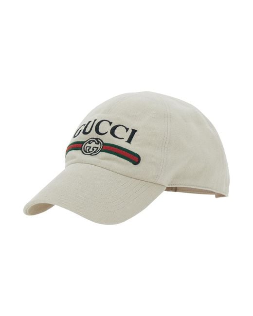 Gucci White Hat Cotton for men