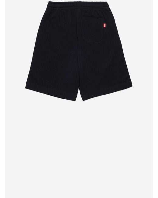 DIESEL Black Shorts Pmesh Cotton for men