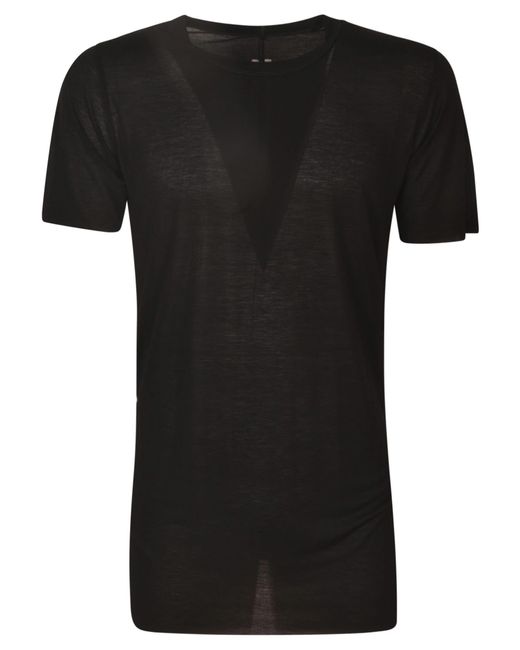 Rick Owens Black Round Neck Slim T-shirt for men
