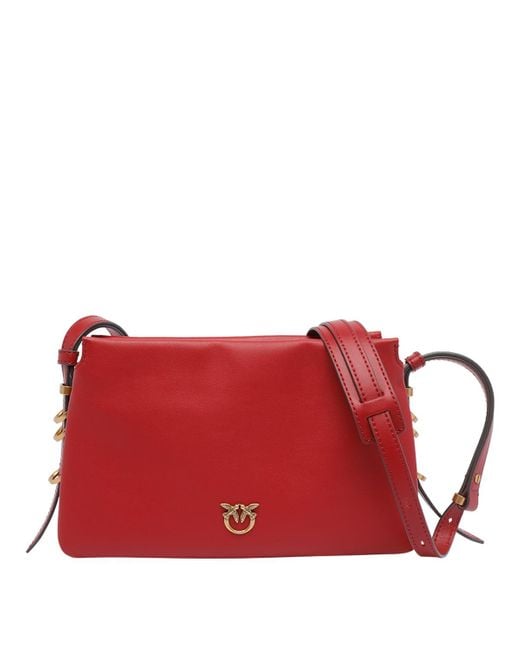 Pinko Red Mini One Two Three Crossbody Bag