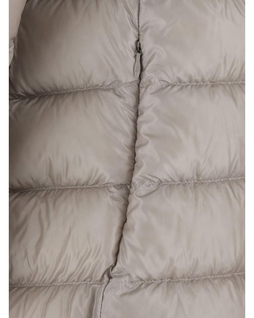 Herno Gray Down Jacket Amelia A Line Polyamide Puffer
