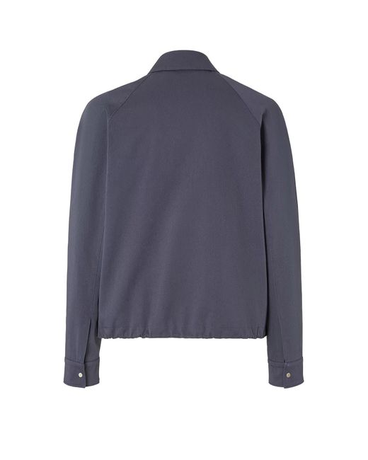 Fendi Blue Cotton Jacket With Ff Detail for men