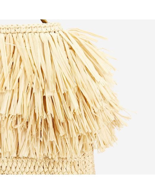 Saint Laurent Metallic Shoulder Bag Raffia