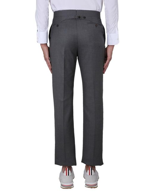 Thom Browne Gray Classic Pants With Martingale for men