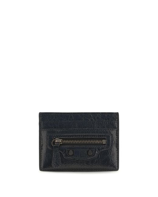 Balenciaga Black Le City Card Holder Lamb Ovis Aries Wallet