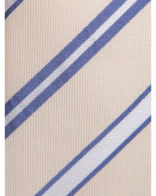 Lardini White Cream/ Regimental Tie for men