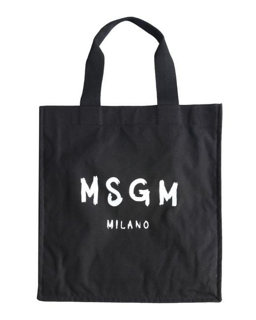 MSGM Canvas Shopping Bag in Nero (Black) - Save 20% - Lyst