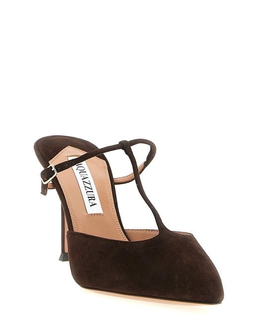 Aquazzura Brown Suede Pumps