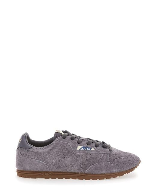 Autry Purple 'Windspin Low' Sneaker With Logo On The Side And On The Heel for men