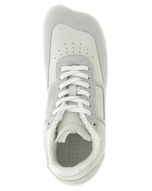 MM6 by Maison Margiela White Anatomic Sneakers Calfskin Leather (Bos Taurus) for men
