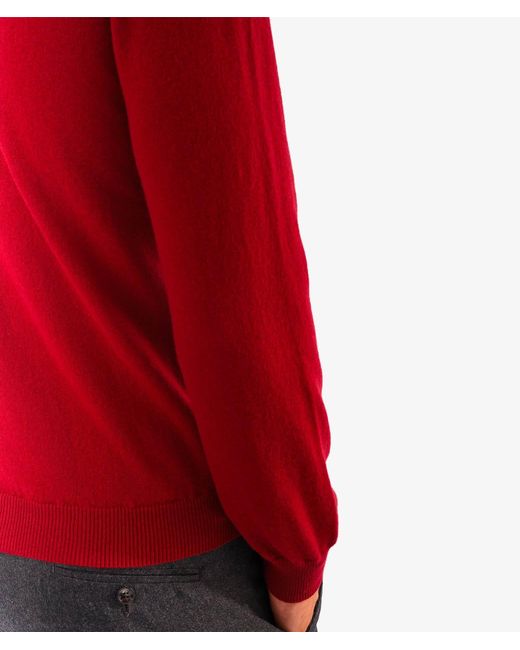 Larusmiani Red Crewneck Sweater Aspen Sweater for men