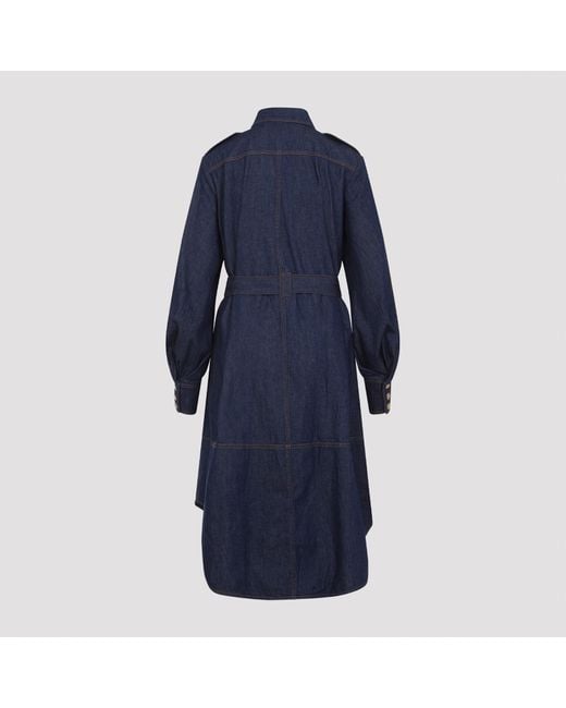 Zimmermann Blue Ink Cotton Denim Cargo Mini Dress