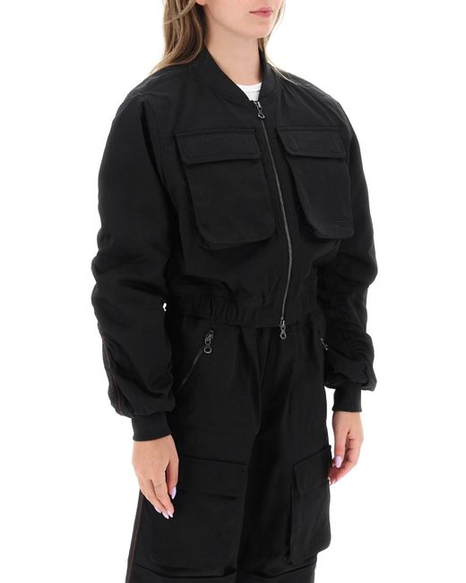 DIESEL Black Khlo Cropped Utility Jacket