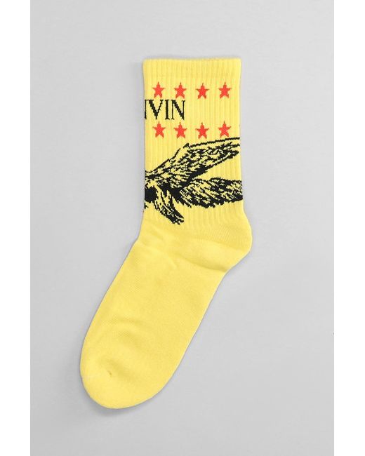 Lanvin Yellow Socks for men