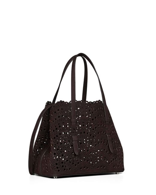 Alaïa Black Tote Bag Mina 25 Dark