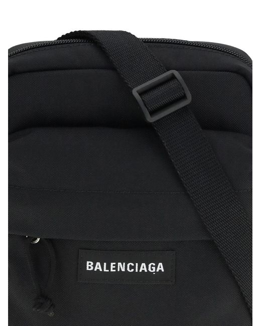 Balenciaga Black Explorer Nylon Pouch for men