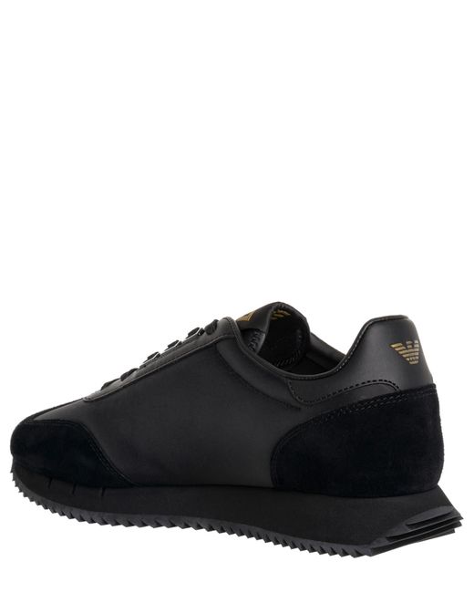 Emporio Armani Black Vintage Sneakers for men