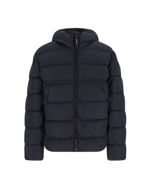 C P Company Blue Quilted Puffer Jacket for men