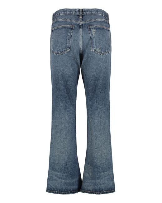 Agolde Blue Flared Jeans Stencil Shade Cotton