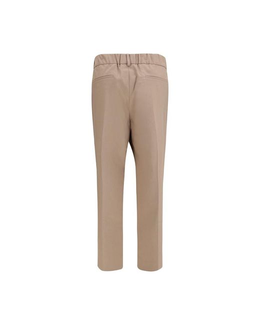 Brunello Cucinelli Natural Beige Cotton Casual Pants