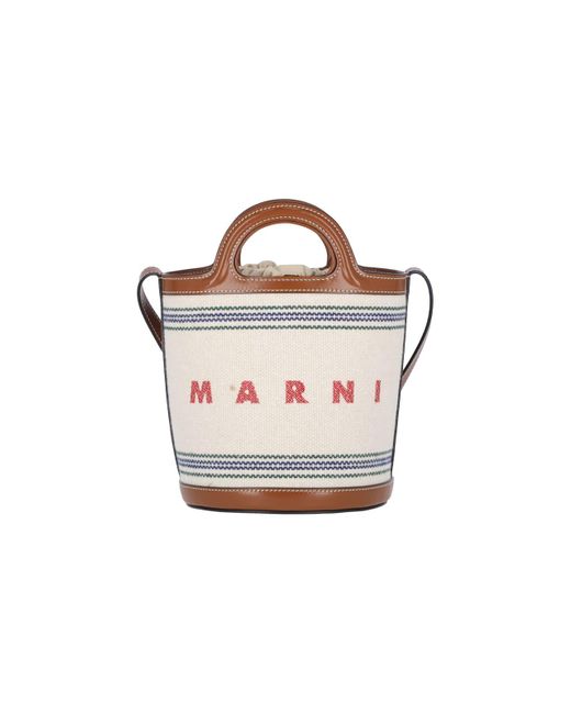 Marni Pink Small Bucket Bag Tropicalia