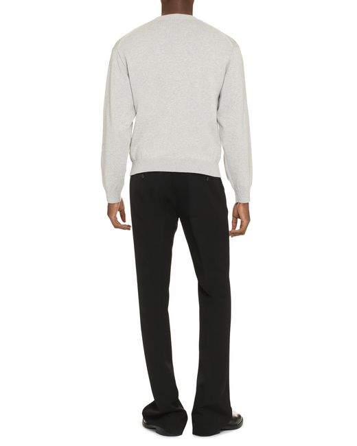 KENZO White Wool-Blend Crew-Neck Sweater Sweatshirts for men