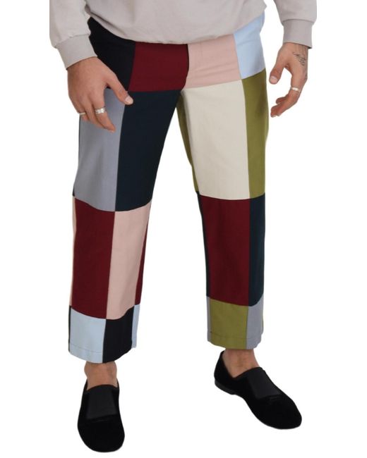 Dolce & Gabbana Black Patchwork Trousers Style for men