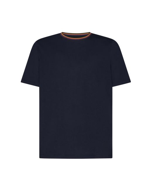Paul Smith Blue Cotton T-shirt for men