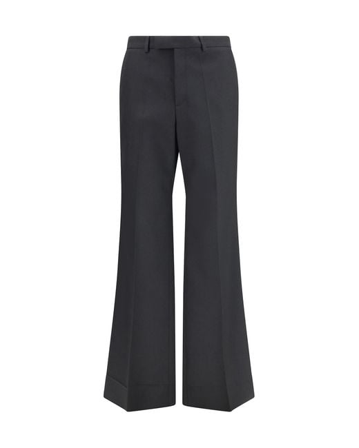 Valentino Blue Nylon Gabardine Trousers for men