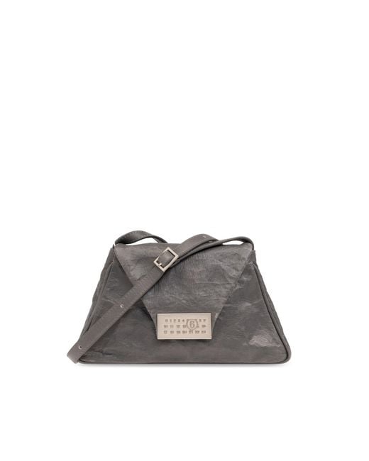 MM6 by Maison Margiela 'numeric Medium' Shoulder Bag, in Gray | Lyst